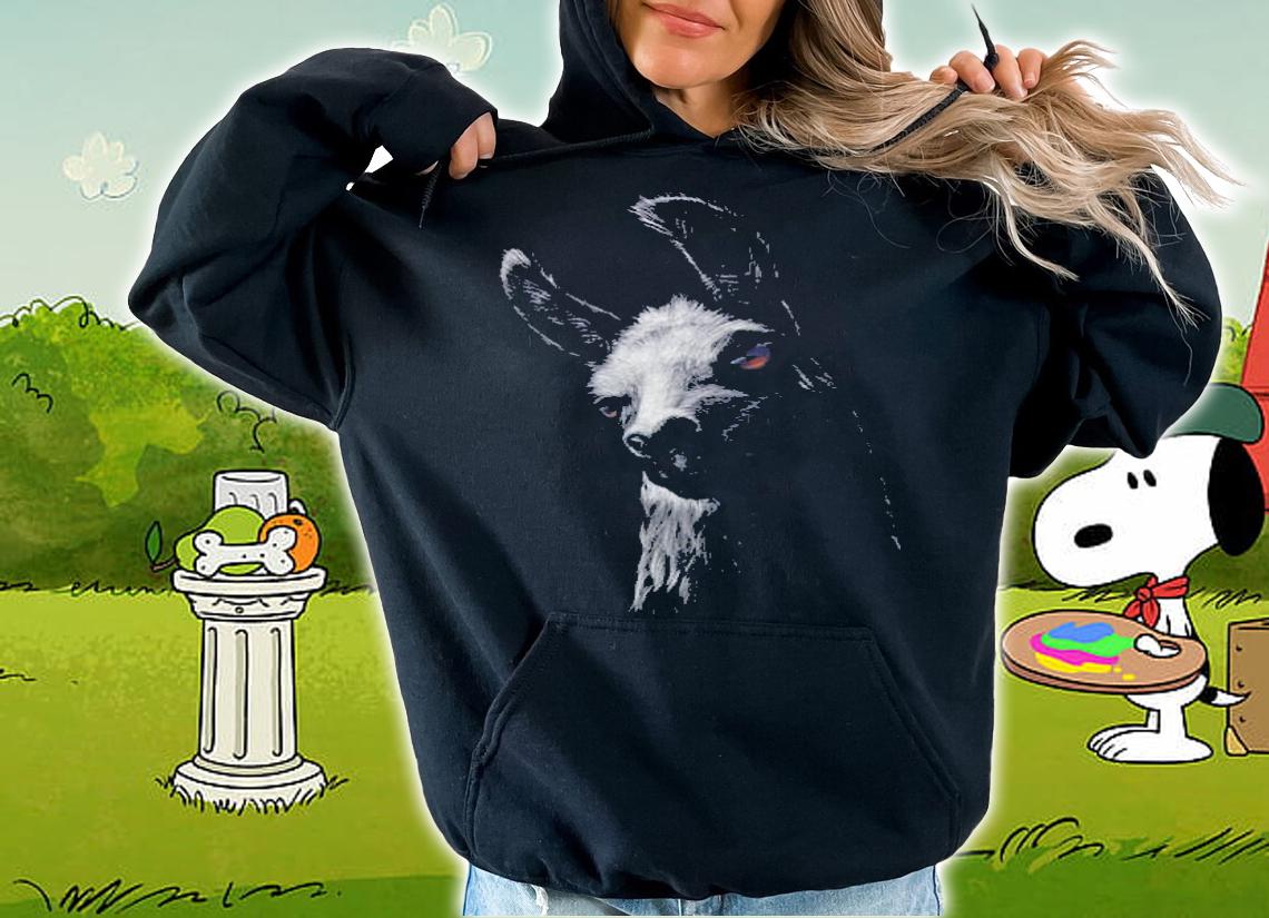 Llama Shirt Vintage Retro Style Alpaca Portrait Shirt hoodie