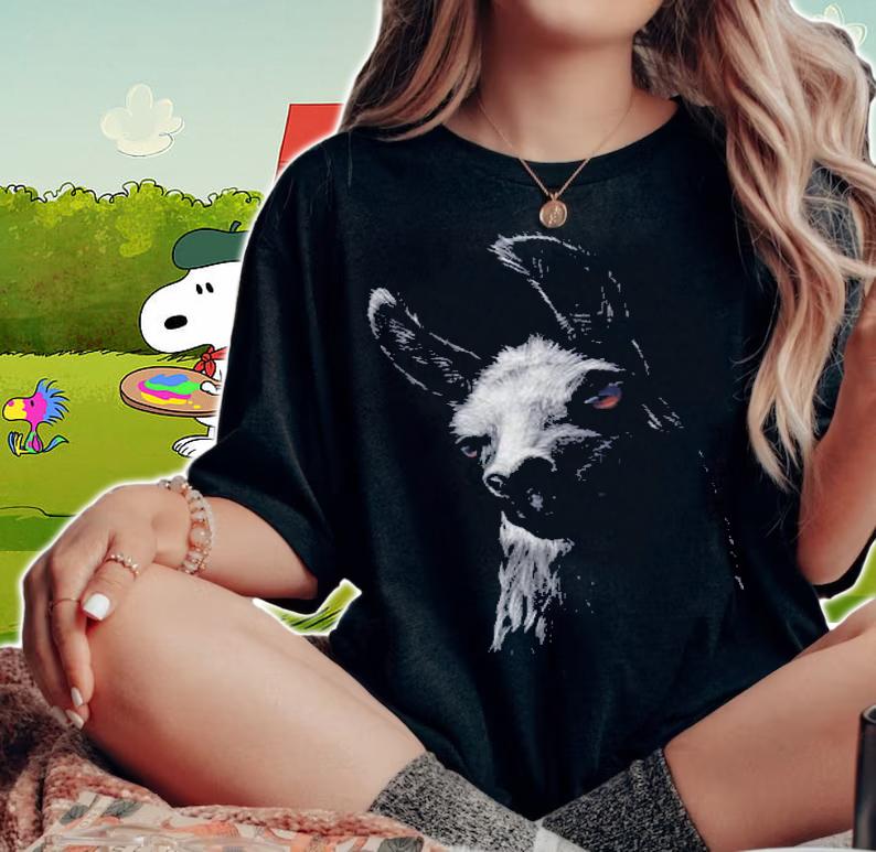 Llama Shirt Vintage Retro Style Alpaca Portrait Shirt woman shirt