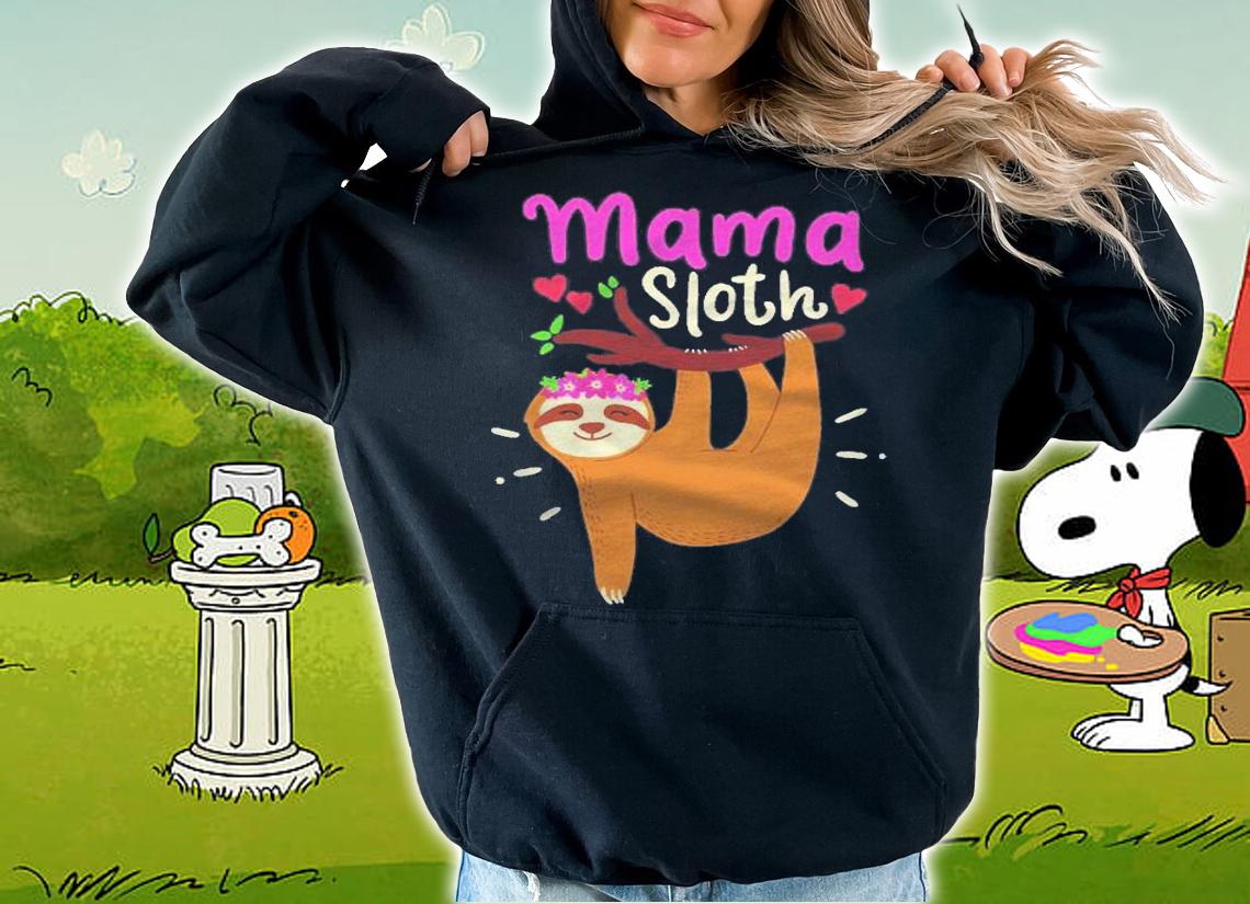 Mama Sloth Lazy Spirit Animal Mom Family Matching Costume Shirt hoodie