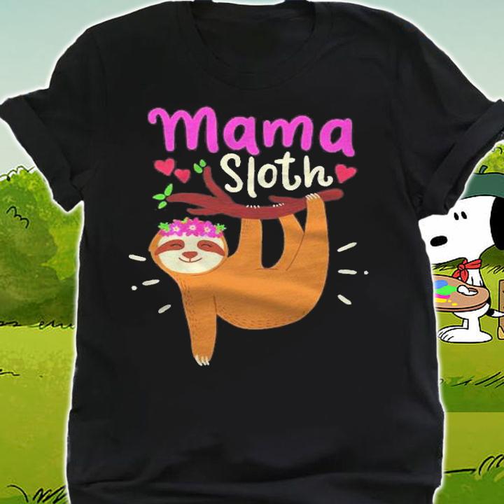 Mama Sloth Lazy Spirit Animal Mom Family Matching Costume Shirt shirt