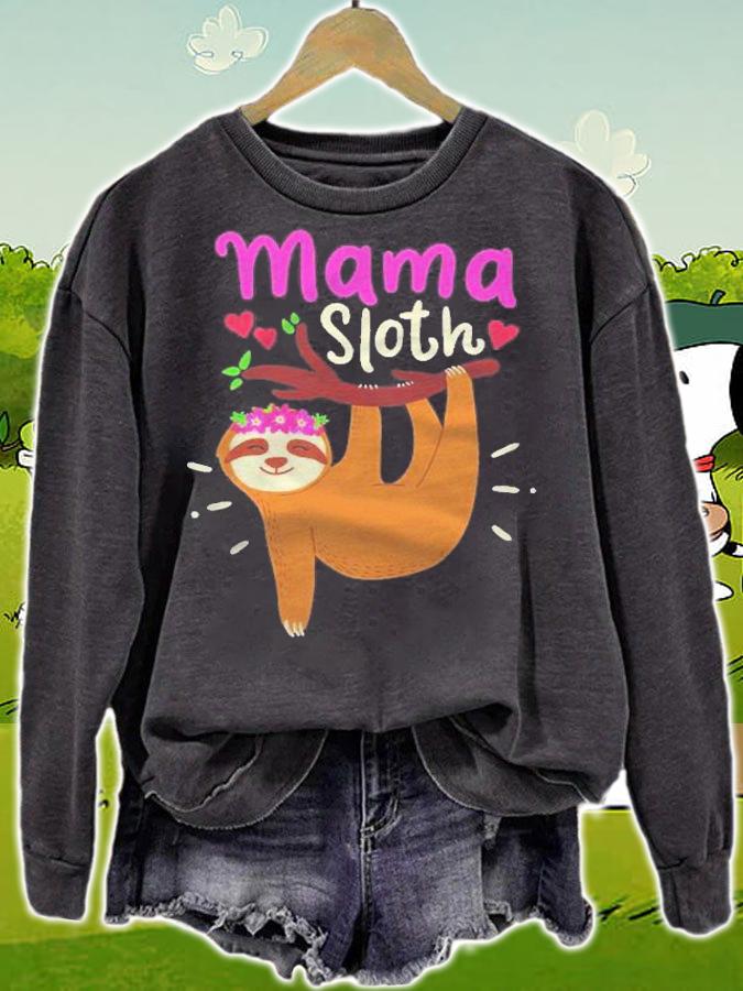 Mama Sloth Lazy Spirit Animal Mom Family Matching Costume Shirt sweatshirt