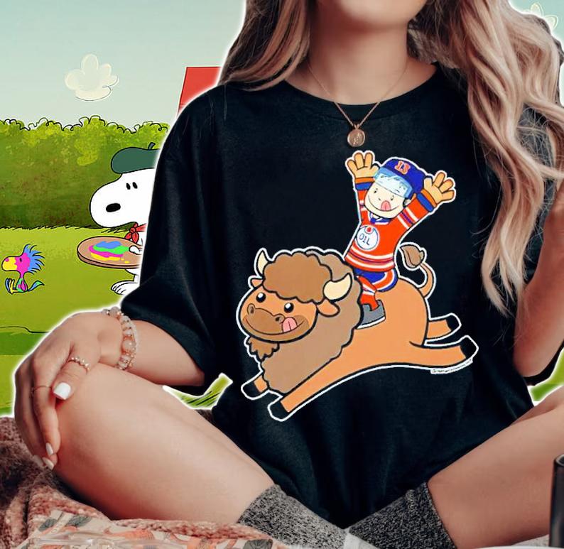 Official Edmonton Oilers JP Bison Buffalo Shirt woman shirt