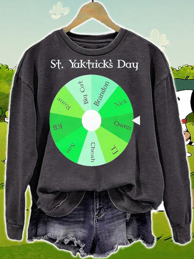 St. Yatrick's Wheel St Patrick's Day T-Shirt sweatshirt