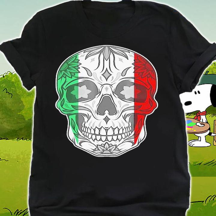 Sugar Skull Cinco De Mayo Day Of The Dead Mexican Flag t-shirt shirt