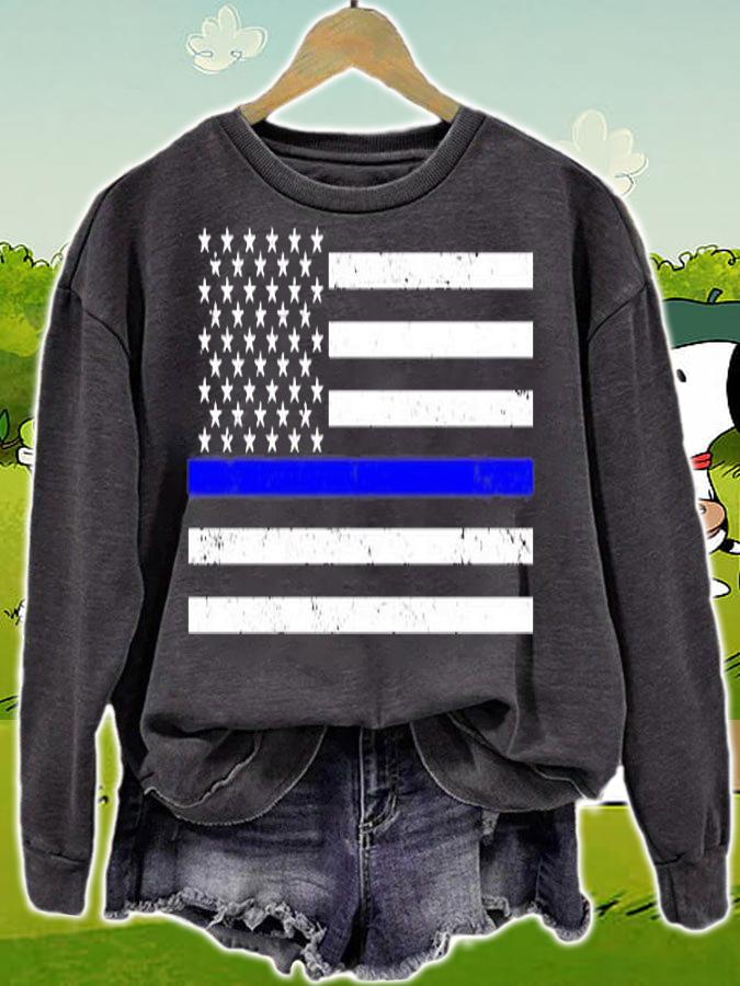 Thin Blue Line US Flag T-Shirt sweatshirt