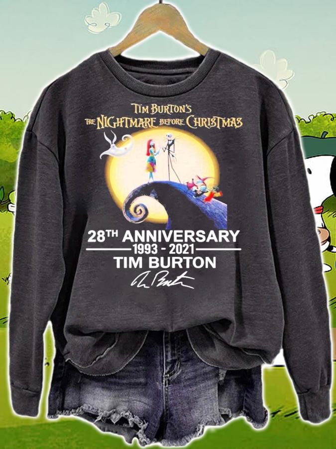 Tim Burton's The Nightmare Before Christmas 28th Anniversary 1993 2021 Signature t-shirt sweatshirt