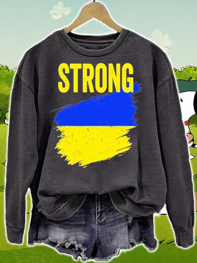 Ukraine Flag Vintage Ukraine Strong Pray For Ukraine T-Shirt sweatshirt