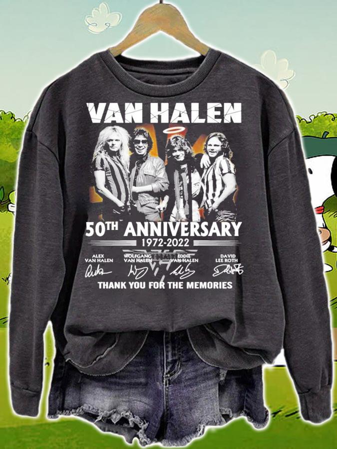Van Halen 50th Anniversary 1972 2022 Thank You For The Memories Signatures t-shirt sweatshirt