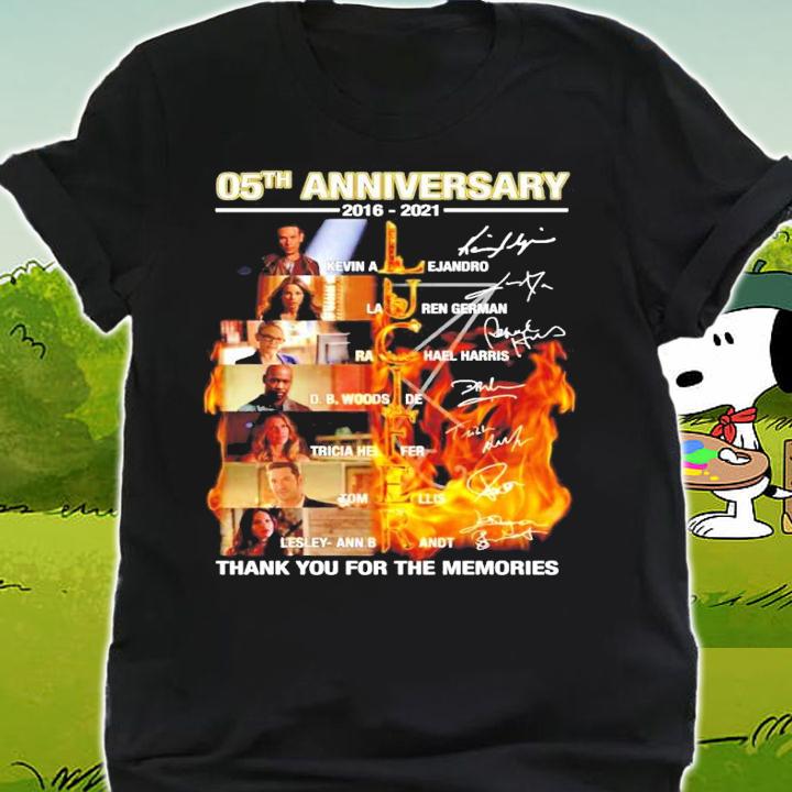 05th anniversary 2016 2021 LUCIFER signatures t-shirt shirt