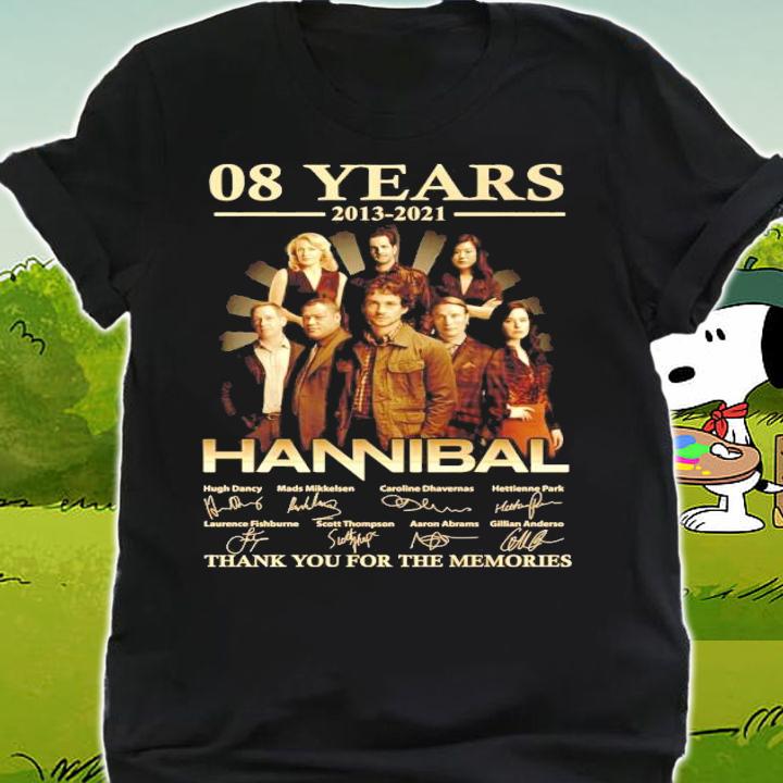 08 years 2013 2021 Hannibal signatures t-shirt shirt