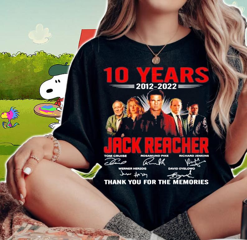 10 years 2012 2022 Jack Reacher signatures t-shirt woman shirt