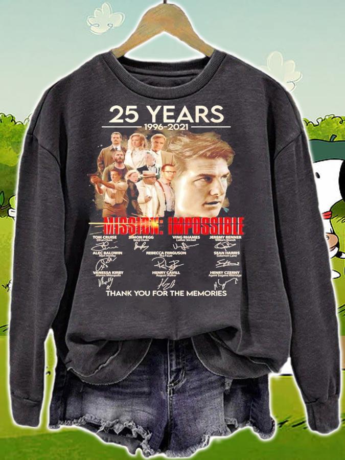 25 years 1996-2021 Mission Impossible signatures t-shirt sweatshirt