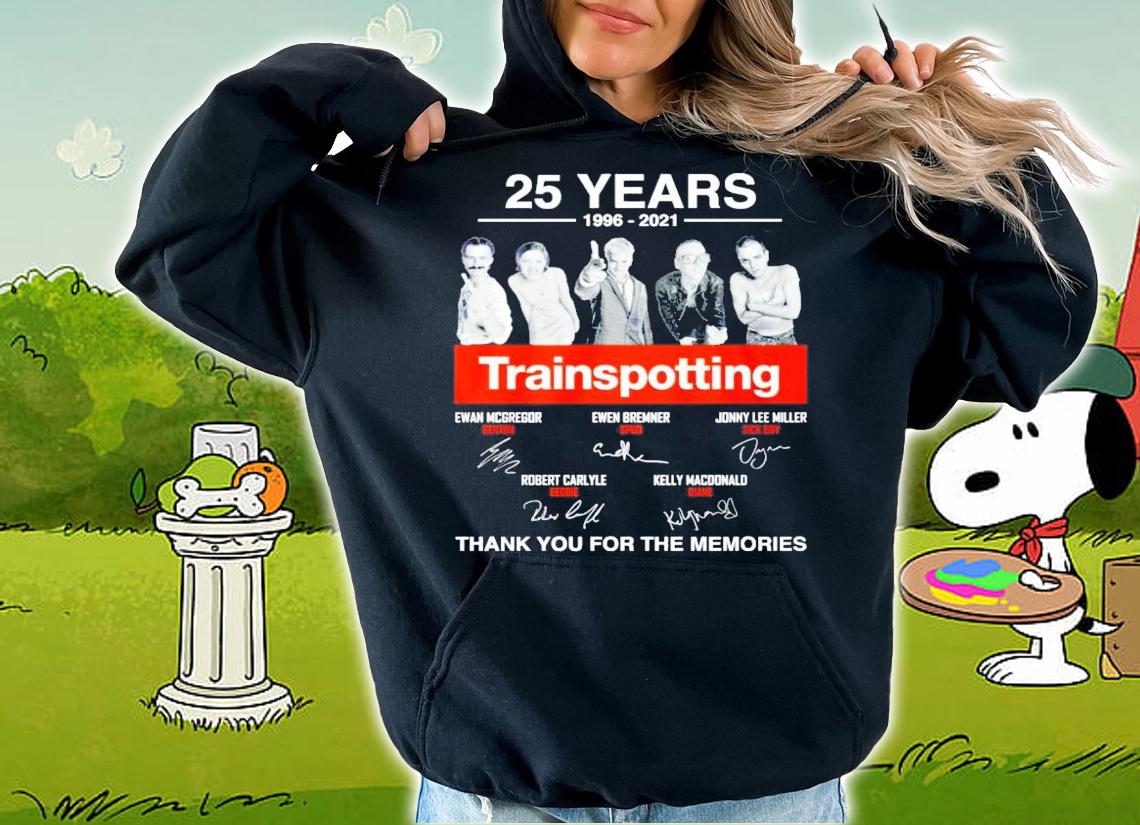 25 years 1996-2021 Trainspotting signatures t-shirt hoodie