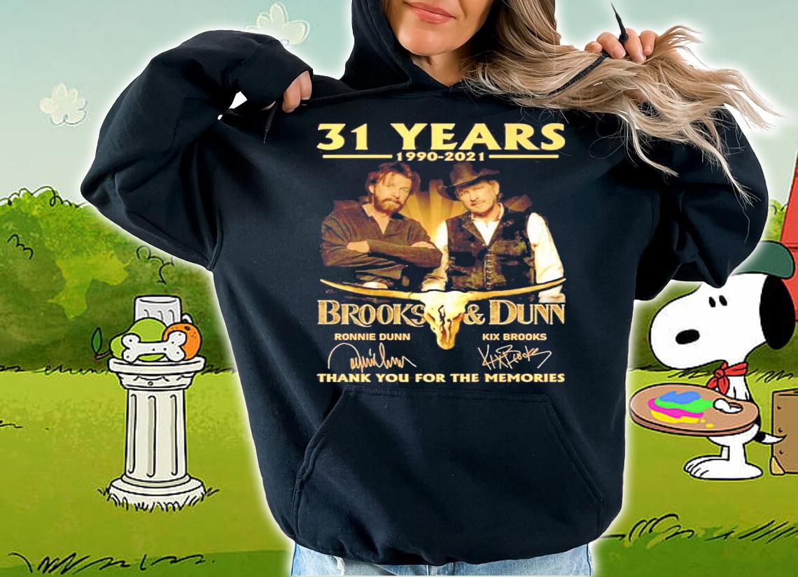 31 years 1990-2021 Brooks and Dunn signatures t-shirt hoodie