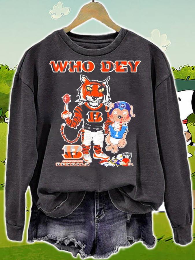 Cincinnati Bengals Tiger Who Dey Shirt sweatshirt