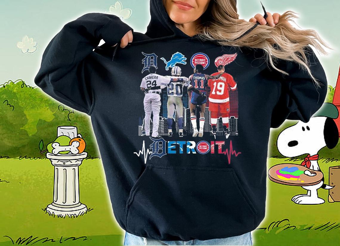 Detroit Miguel Cabrera Barry Sanders Isiah Thomas And Steve Yzerman Detroit Signatures T-Shirt hoodie