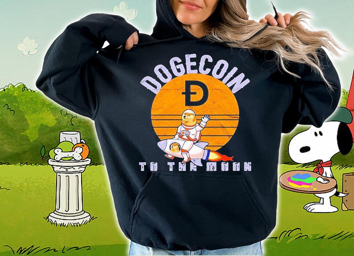 Dogecoin To The Moon Cryptocurrency T-Shirt hoodie