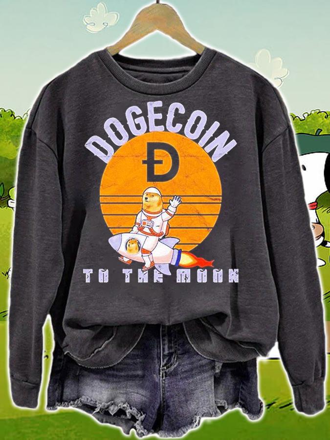 Dogecoin To The Moon Cryptocurrency T-Shirt sweatshirt