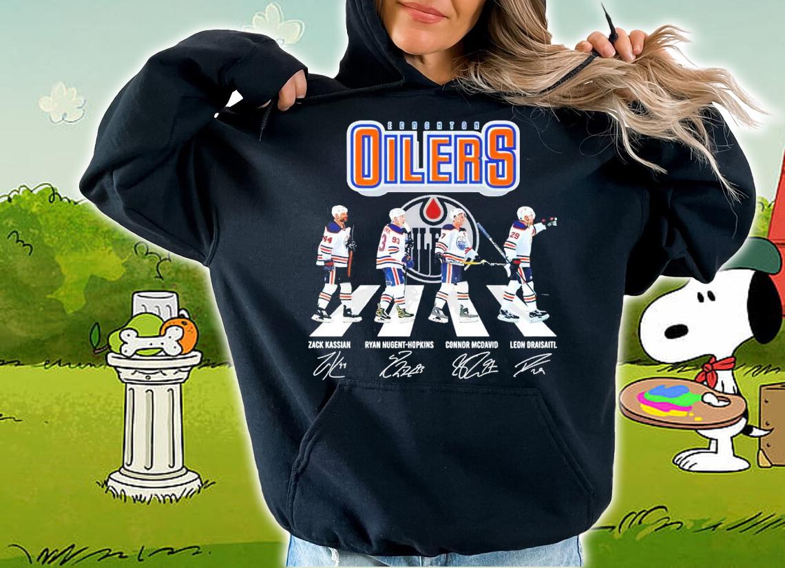 Edmonton Oilers Abbey Road signatures shirt hoodie
