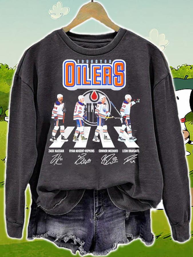 Edmonton Oilers Abbey Road signatures shirt sweatshirt