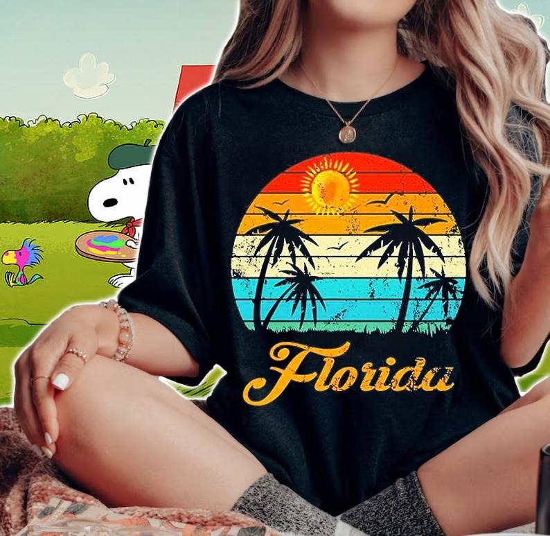 Florida Lover Retro Vintage T-Shirt woman shirt