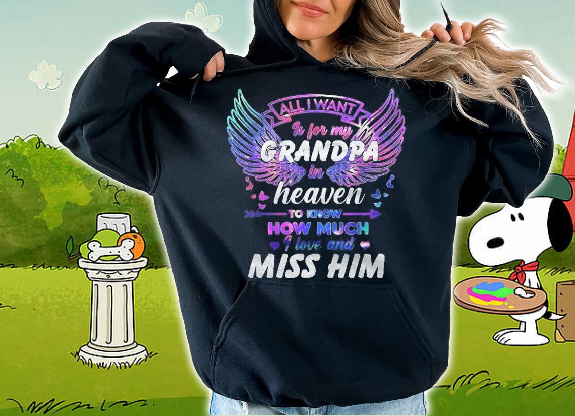 Grandpa All I Want Is For My Grandpa In Heaven Shirt hoodie