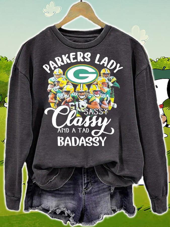 Green Bay Packers Lady Sassy Classy And A Tad Badassy Shirt sweatshirt