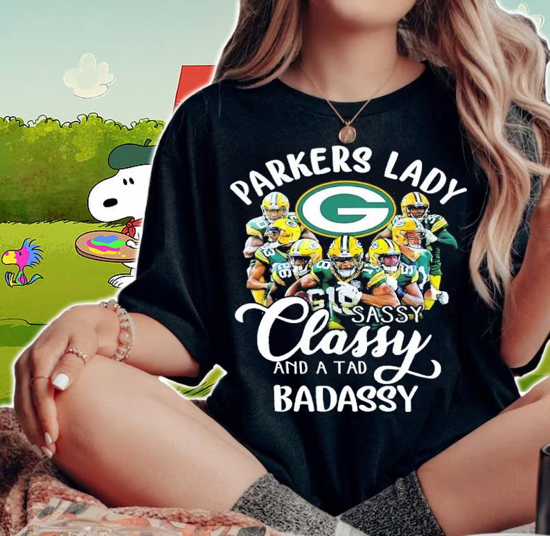 Green Bay Packers Lady Sassy Classy And A Tad Badassy Shirt woman shirt