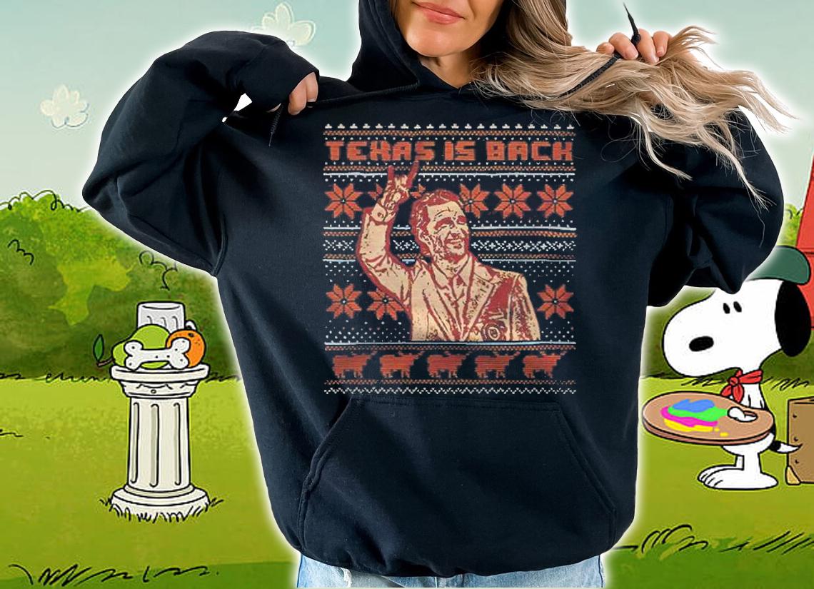 Hook 'Em Texas Is Back Christmas Shirt hoodie