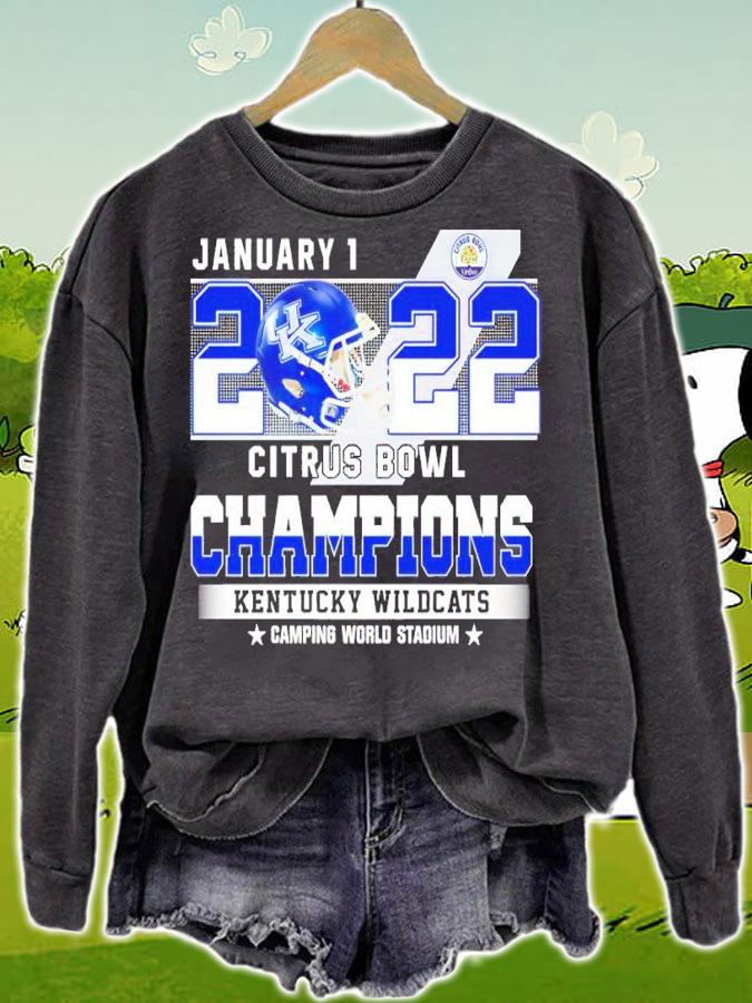 January 1 2022 Citrus Bowl Champions Kentucky Wildcats Camping World Stadium Shirt sweatshirt