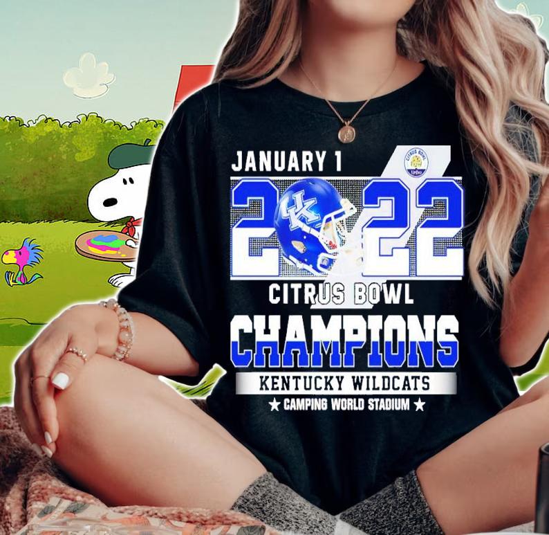 January 1 2022 Citrus Bowl Champions Kentucky Wildcats Camping World Stadium Shirt woman shirt