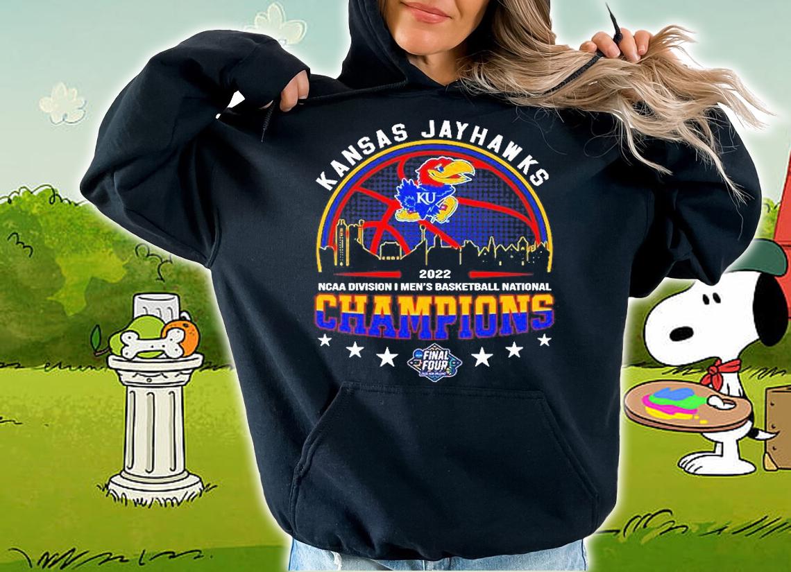 Kansas Jayhawks 2022 NCAA Division I Mens Basketball National Champions T-Shirt hoodie