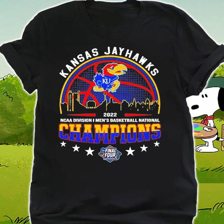 Kansas Jayhawks 2022 NCAA Division I Mens Basketball National Champions T-Shirt shirt