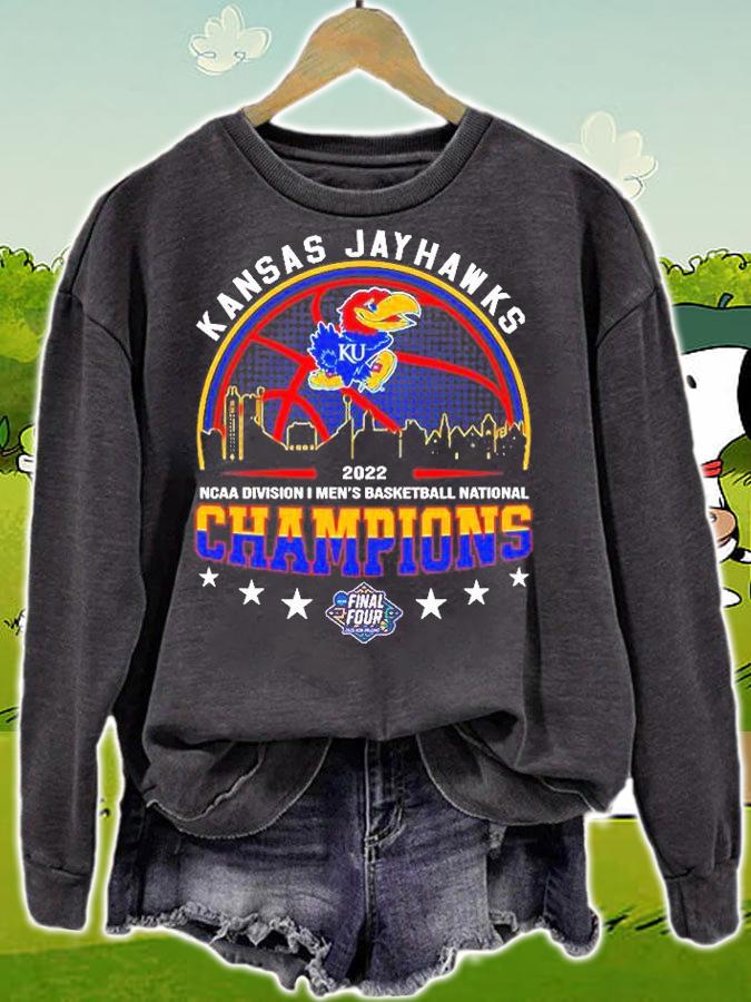 Kansas Jayhawks 2022 NCAA Division I Mens Basketball National Champions T-Shirt sweatshirt