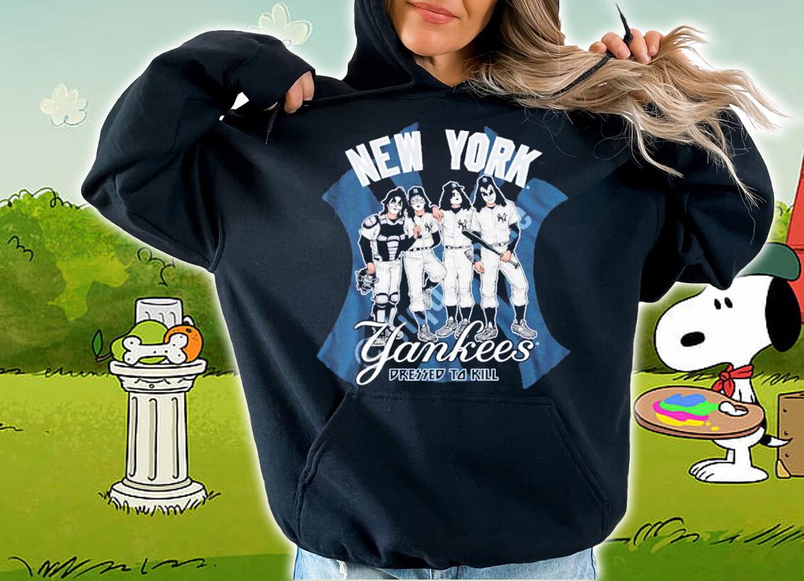Kiss Band Members New York Yankees Dressed To Kill Shirt hoodie
