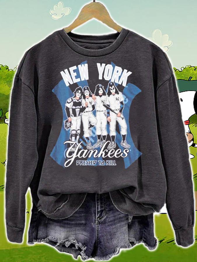 Kiss Band Members New York Yankees Dressed To Kill Shirt sweatshirt