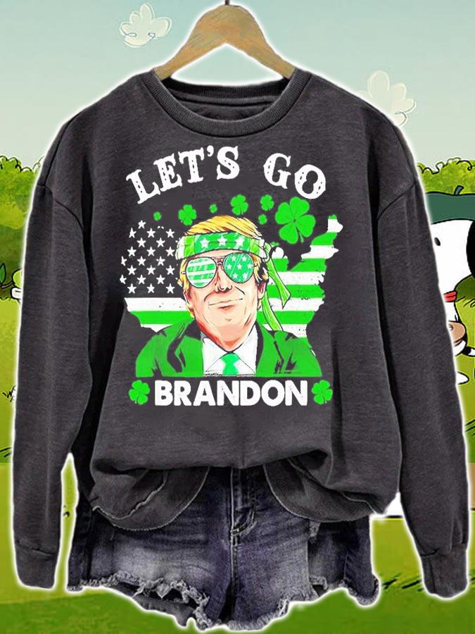 Let's Go Brandon Shamrock Happy St Patrick's Day T-Shirt sweatshirt