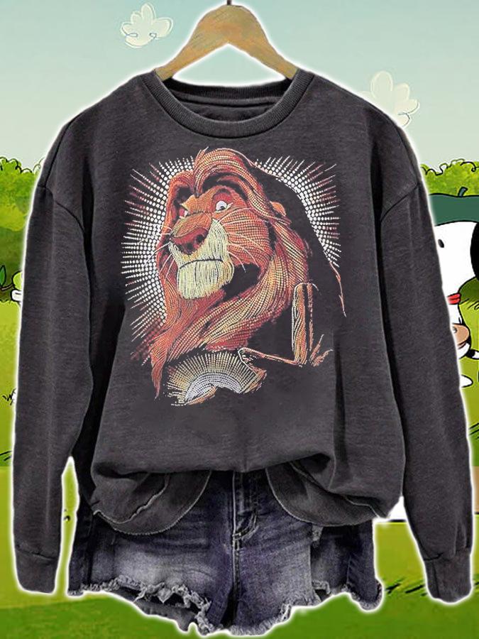 Lion King Mufasa Pride Rock Dot Art Retro Portrait Shirt sweatshirt