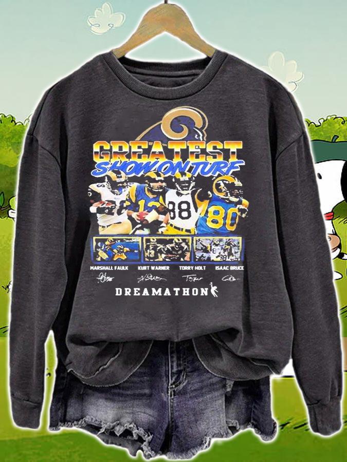 Los Angeles Rams St. Louis Rams The Greatest Show On Turf Dreamathon NFL Signature T-Shirt sweatshirt
