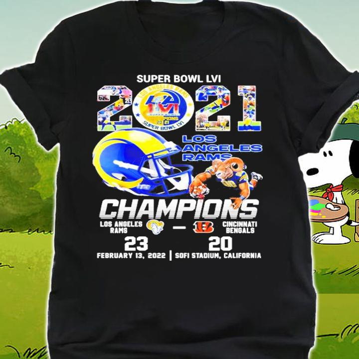 Los Angeles Rams Super Bowl LVI 2021 Los Angeles Rams 23 20 Cincinnati Bengals Shirt shirt