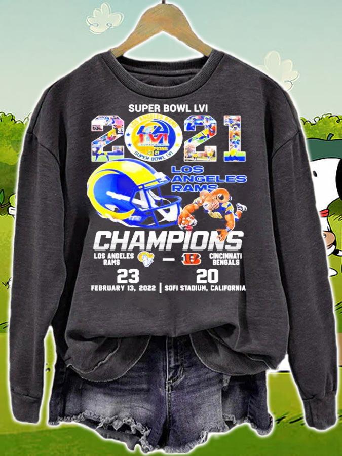 Los Angeles Rams Super Bowl LVI 2021 Los Angeles Rams 23 20 Cincinnati Bengals Shirt sweatshirt