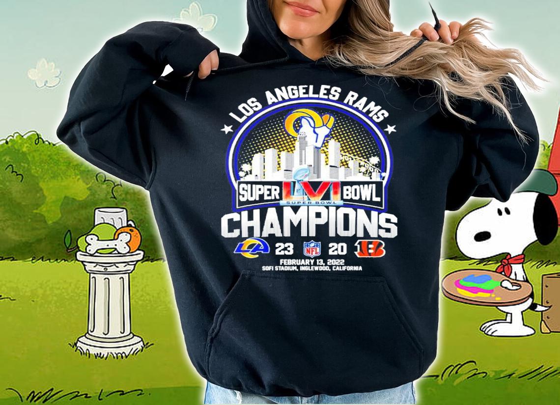 Los Angeles Rams Super Bowl LVI Champions Los Angeles Rams 23 20 Cincinnati Bengals Shirt hoodie