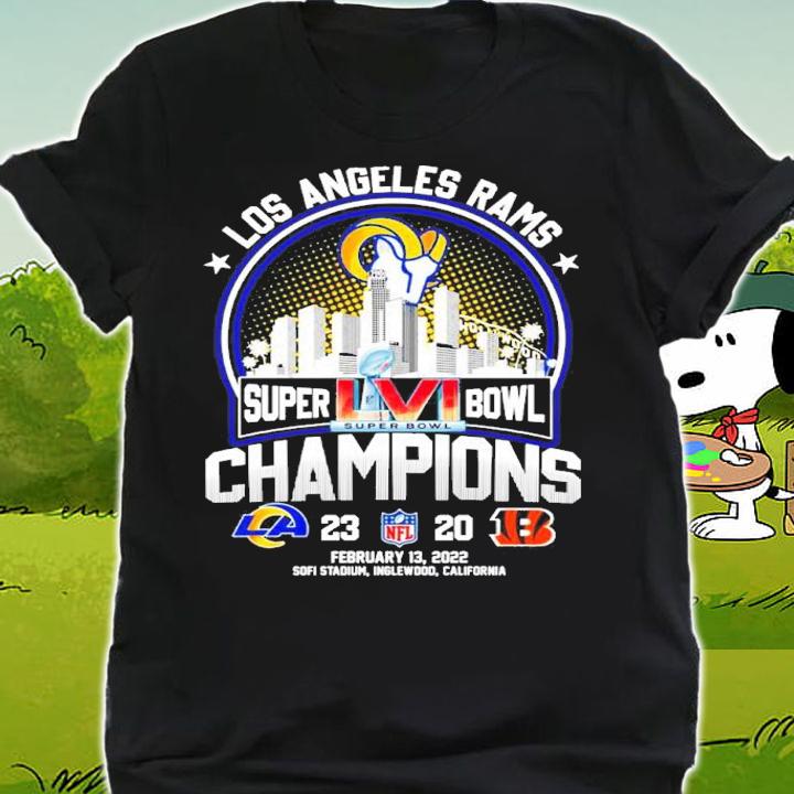 Los Angeles Rams Super Bowl LVI Champions Los Angeles Rams 23 20 Cincinnati Bengals Shirt shirt