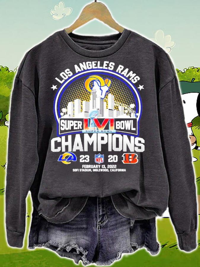 Los Angeles Rams Super Bowl LVI Champions Los Angeles Rams 23 20 Cincinnati Bengals Shirt sweatshirt