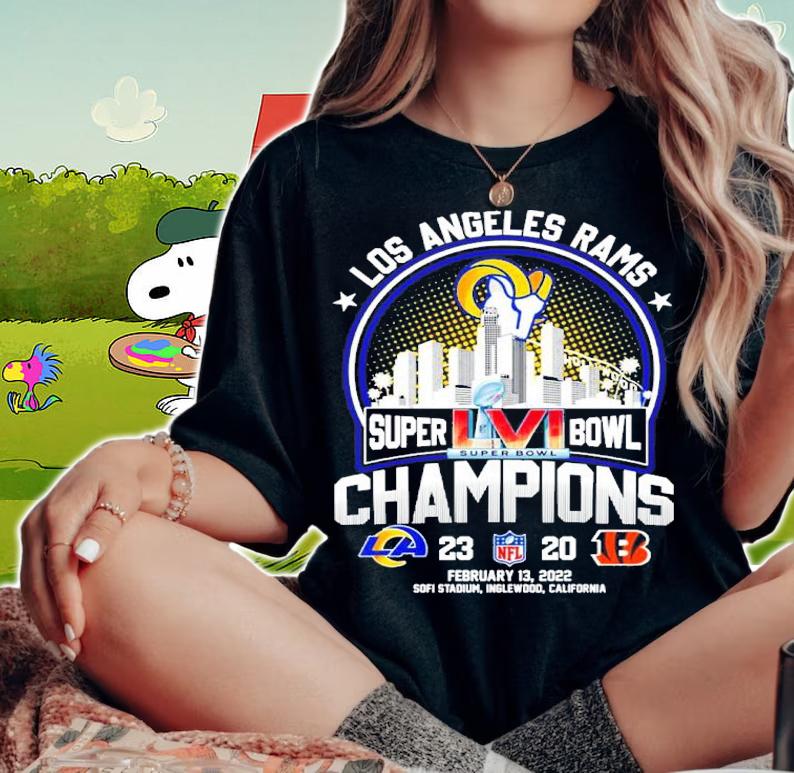 Los Angeles Rams Super Bowl LVI Champions Los Angeles Rams 23 20 Cincinnati Bengals Shirt woman shirt
