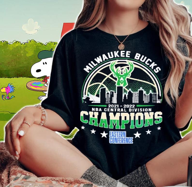 Milwaukee Bucks NBA Central Division Champions Eastern Conference 2021-2022 Shirt woman shirt