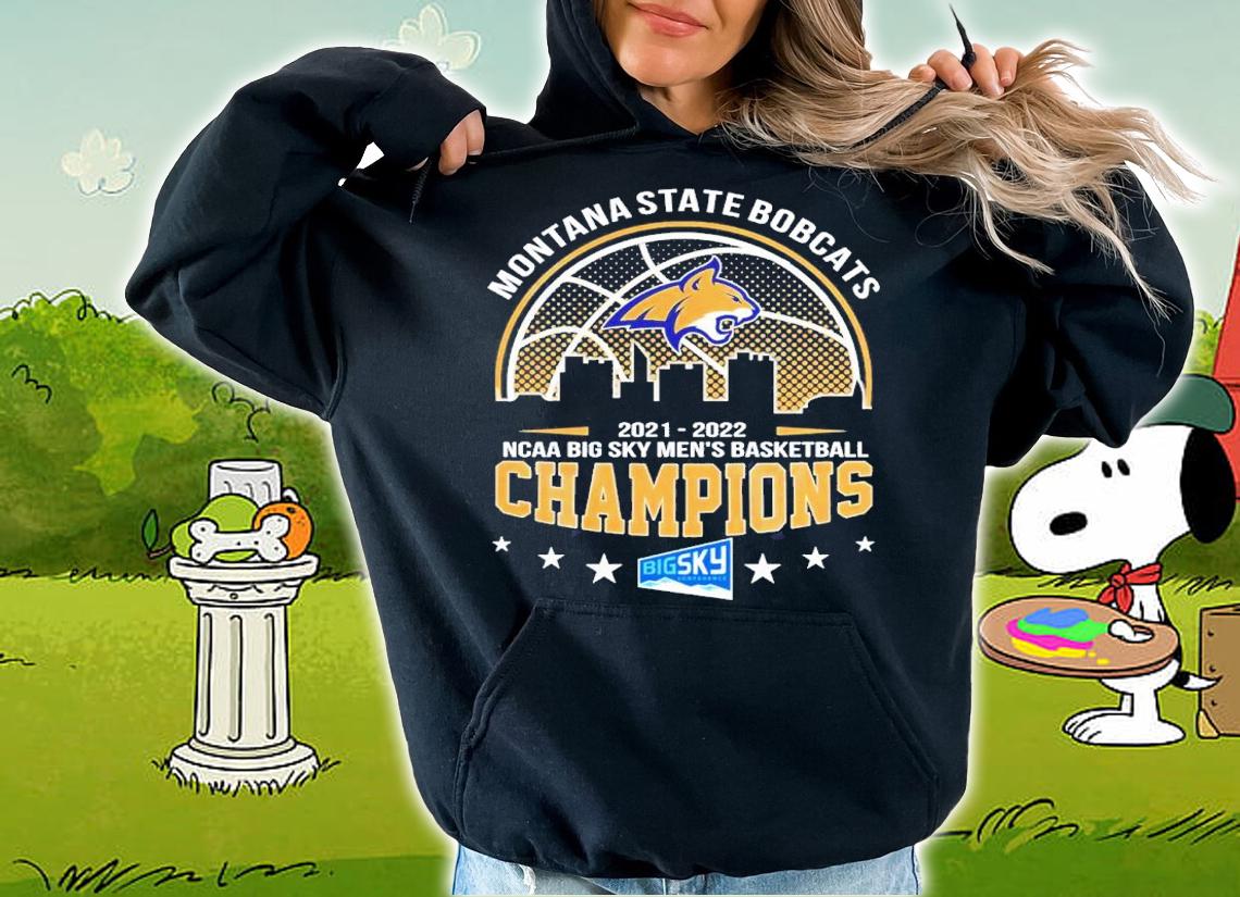 Montana State Bobcats 2021-2022 NCAA Big Sky Men's Basketball Champions Shirt hoodie