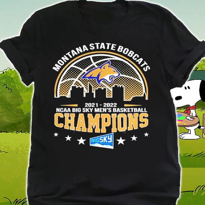 Montana State Bobcats 2021-2022 NCAA Big Sky Men's Basketball Champions Shirt shirt