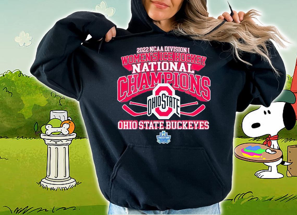 Ohio State Buckeyes NCAA Division I Women's ICE Hockey National Champions 2022 T-Shirt hoodie