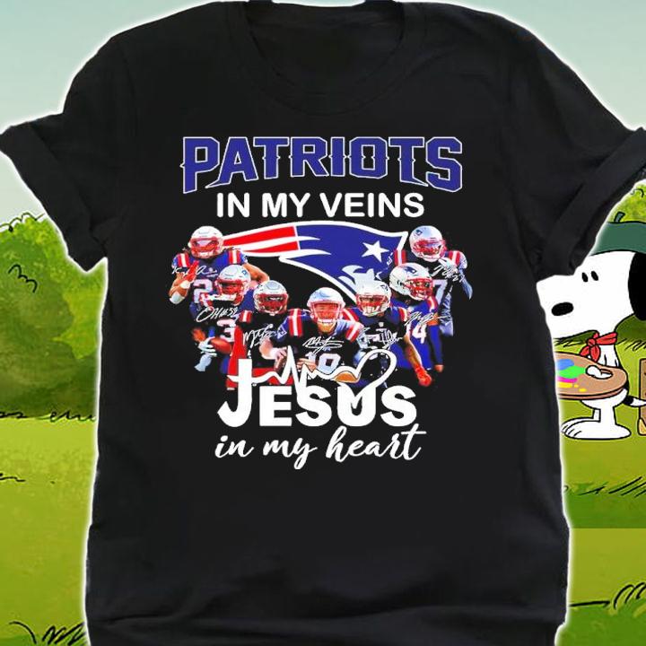 Patriots In My Veins Jesus In My Heart Signatures Shirt shirt